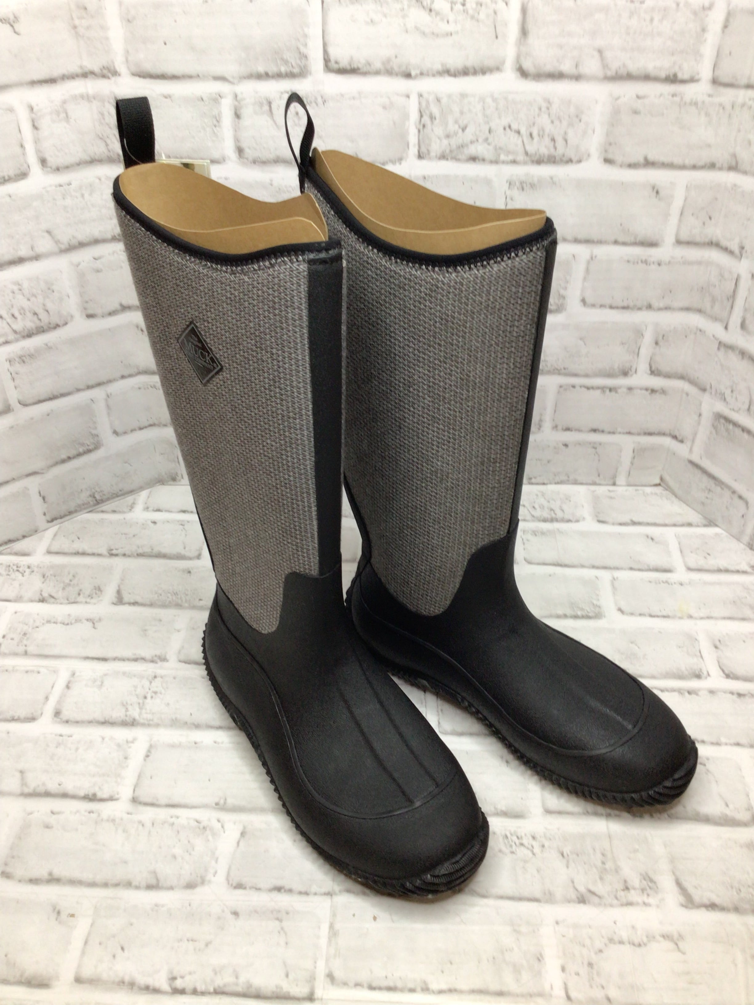 Muck Womens Hale HAW-1HB Black & Fuzzy Herringbone 5mm Neoprene Boots SIZE 10 (8107595563246)